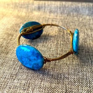 Blue stone/rock bangle bracelet
